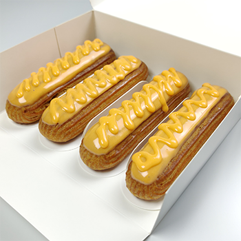 ORANGE PASTRY CREAM ECLAIRS
